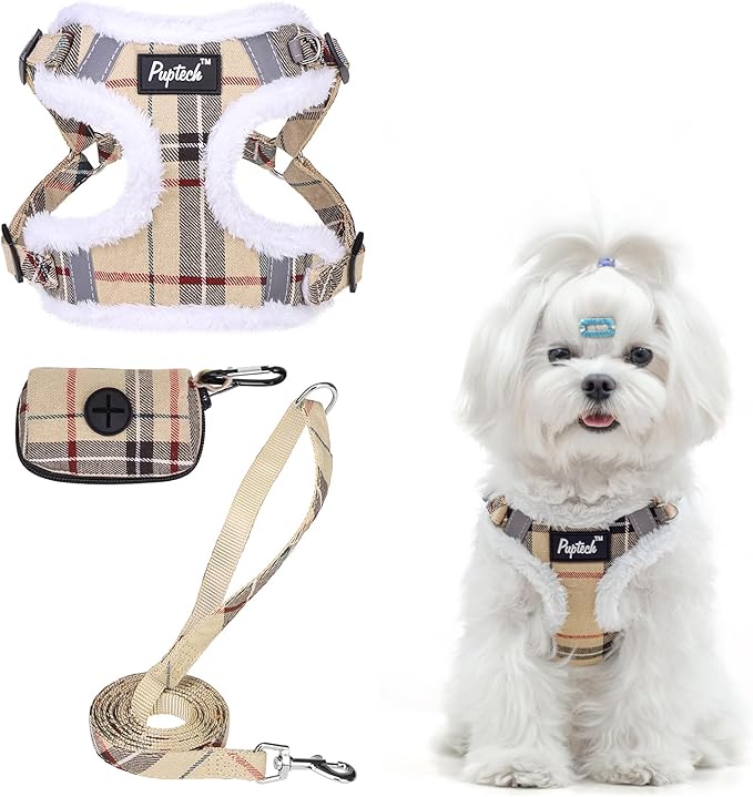 PUPTECK Dog Harness and Leash Set Small Sized, Step in No Pull Adjustable Puppy by PUPTECK