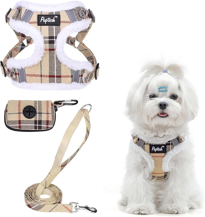 PUPTECK Dog Harness and Leash Set Small Sized, Step in No Pull Adjustable Puppy by PUPTECK