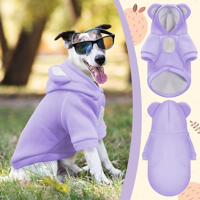 Small Dog Hoodie Soft Warm Fleece Fall Winter Dog Clothes Cute Puppy Sweaters - Image 5