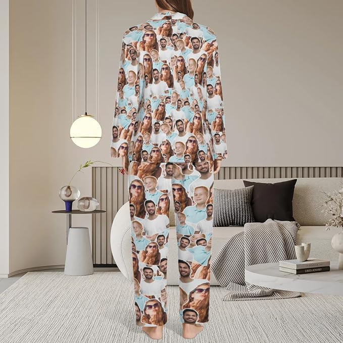 Custom Face Pajamas for Women Men, Personalized Dog Cat Pet Pajamas Set - Image 3