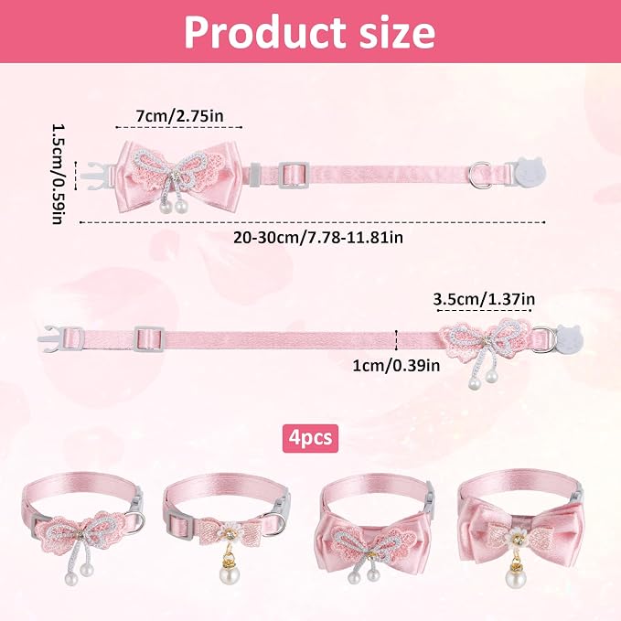 4 Pcs Cute Cat Collar Breakaway - Image 2