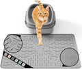 OHMO Cat Litter Mat Trapping Mat Premium Silicone Rubber 23.5x16 Grey, by OHMO