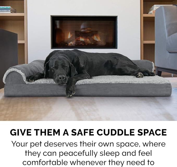 Furhaven Cooling Gel Dog Bed for Large Dogs w/ Removable Bolsters & Washable - Image 10