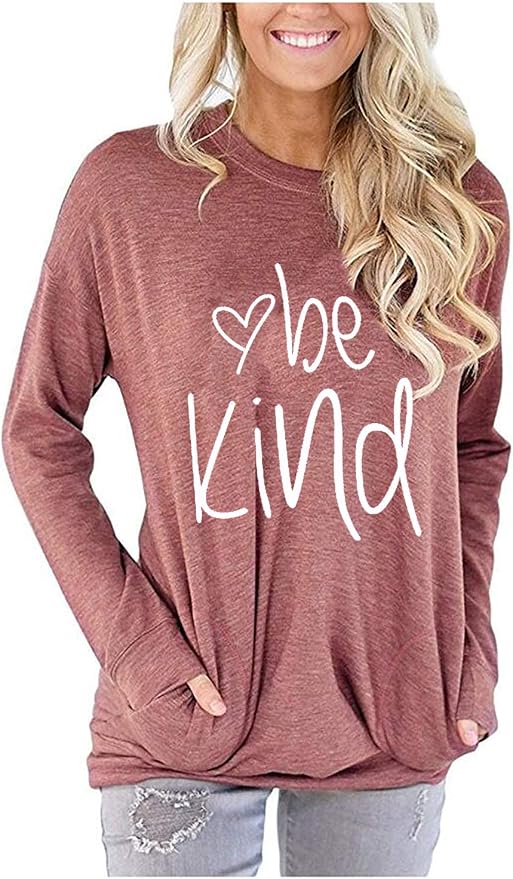 Akihoo Womens Casual Long Sleeve Tunic Tops Crew Neck Shirt Blouses by Akihoo