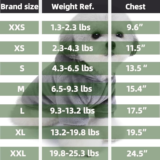 FabriCastle Dog Hoodie Sweater for Small Dogs Boy and Girl, Small Dog Clothes - Image 6