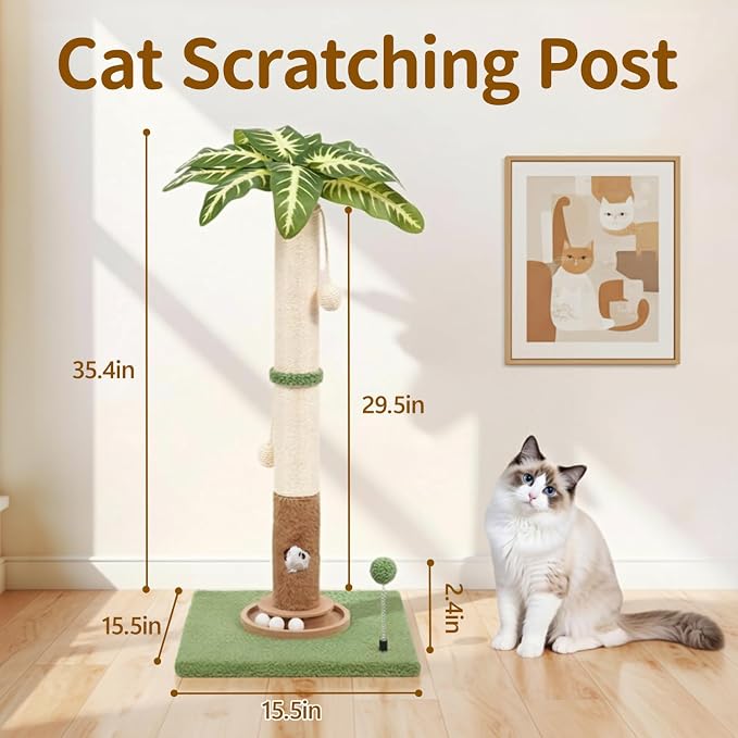 Tall Cat Scratching Post Vertical Pole - Image 2