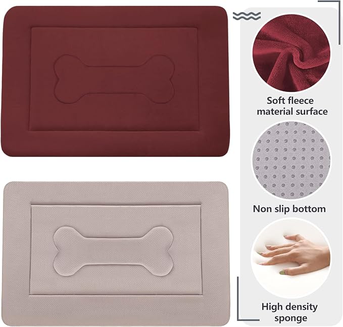 JoicyCo Dog Bed Large Crate Mat 42 in Non-Slip Washable Soft Mattress Kennel - Image 2