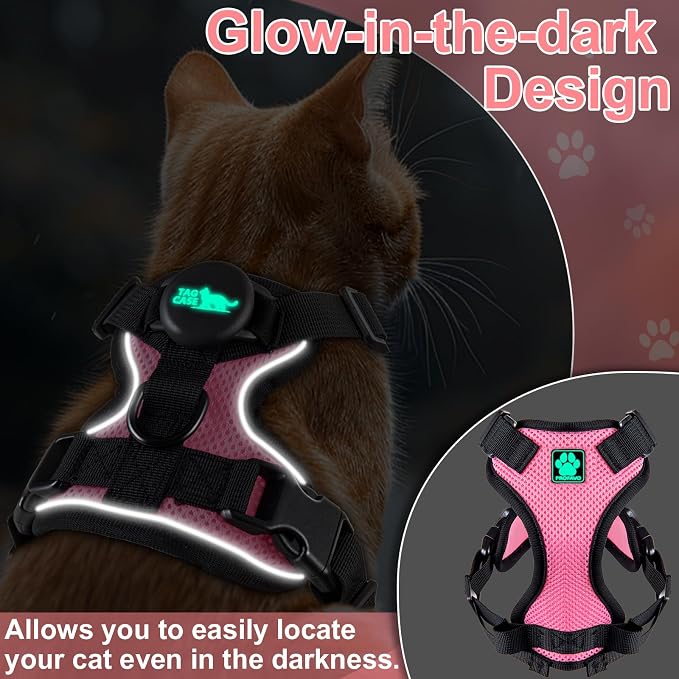 Cat Harness and Leash for Walking, Airtag Cat Harness and Leash Set - Image 3
