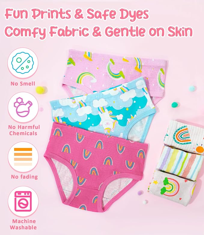 Girls and Toddlers 100% Cotton Underwear Tagless Soft Panties Size 2-3T - Image 6