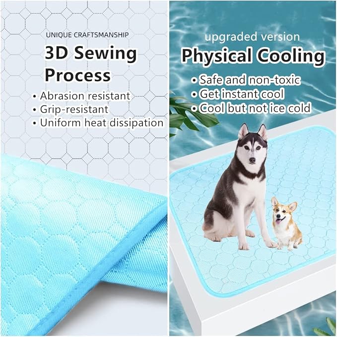 Mannice Pet Cooling Mat, 27.5 x 39.0 in, No Water or Electricity Needed - Image 2
