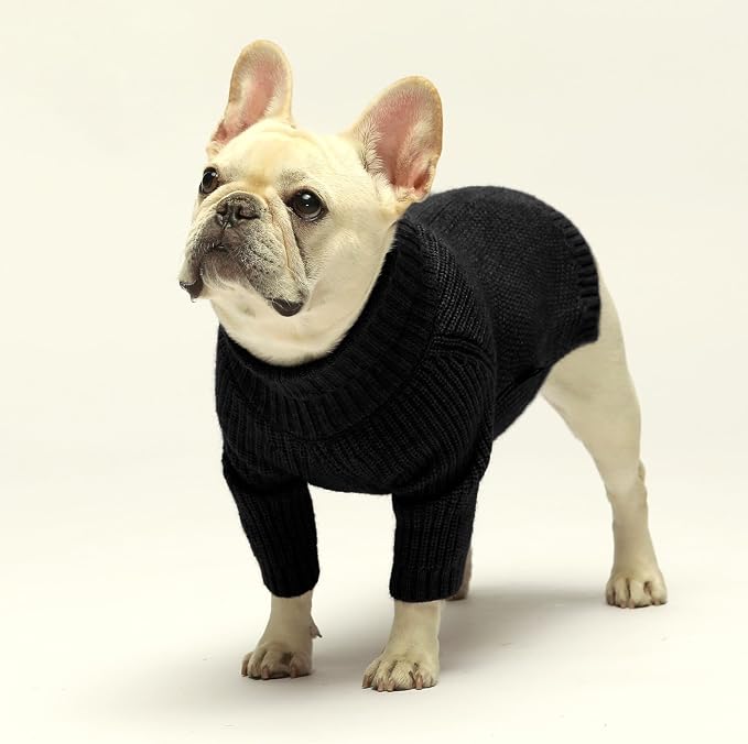 Fitwarm Dog Turtleneck Sweater, Thermal Knitted Pet Coat, Dog Winter Clothes - Image 4