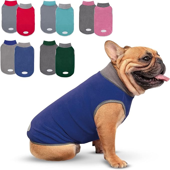 cyeollo 2 Pack Dog Sweater Stretchy Sweatshirt Soft Fleece by CYEOLLO
