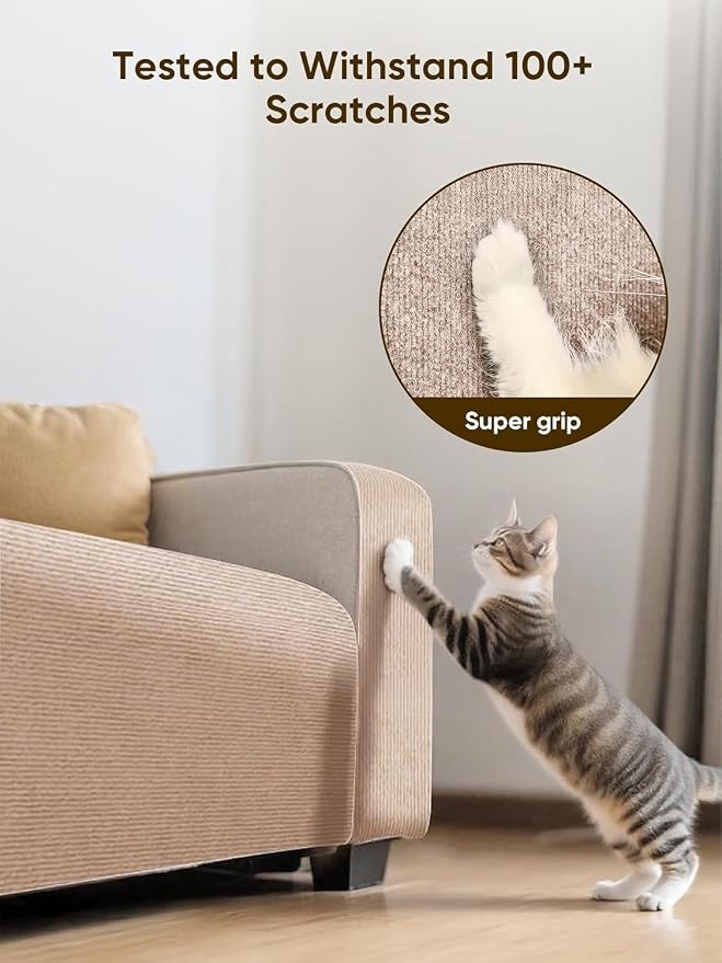 Cat Scratch Mat Furniture Protector, Eco-Friendly DIY Trimmable Self-Adhesive - Image 5