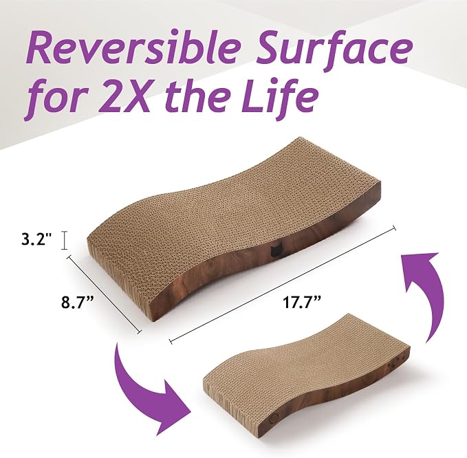 Reversible Wave Cat Scratcher for Indoor Cats - Image 5