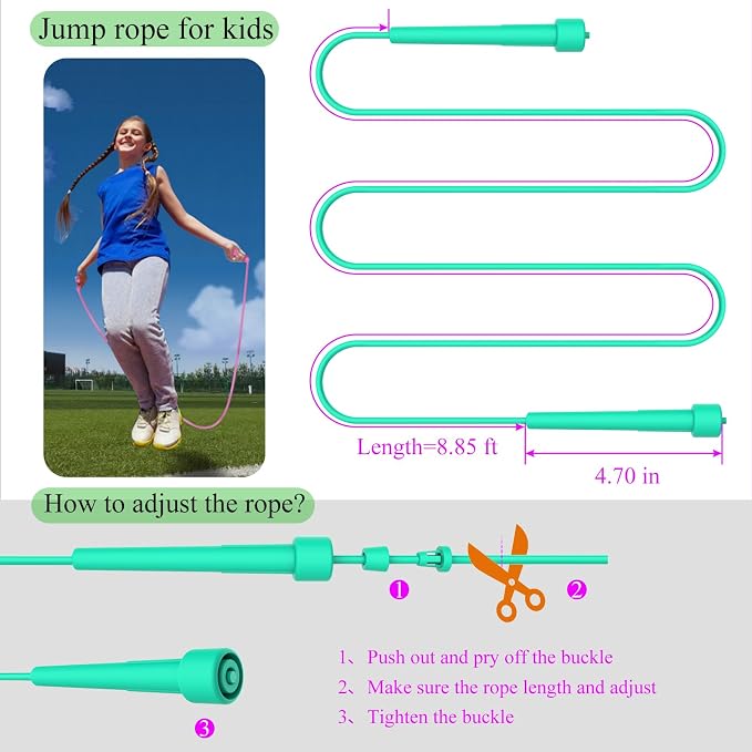 2 Pack Toy Color Hoop and Jump Rope - Image 7