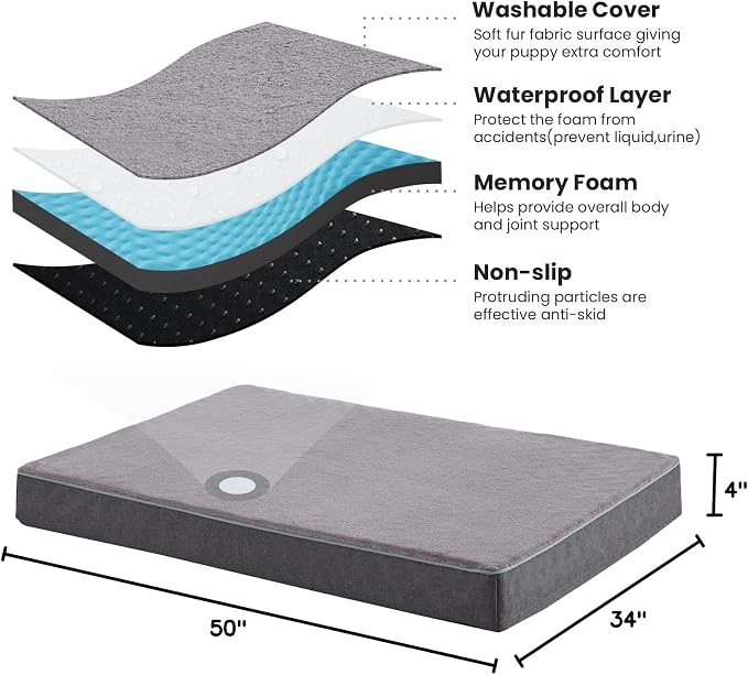 Orthopedic Memory Foam Dog Bed, Cooling Dog Beds - Image 9