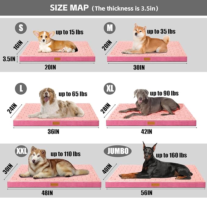 Patas Lague Orthopedic Dog Bed Medium Size Dog 30''X20'', Waterproof Soft Warm - Image 6