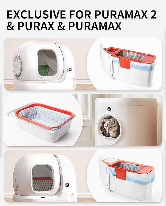 PETKIT PuraX PuraMax Replaced Waste Bags-1 Roll, Portable Cat Litter Waste - Image 2