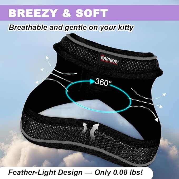 Cat Harness and Leash Set, Escape Proof Kitten Harness, Step in Adjustable Soft - Image 3