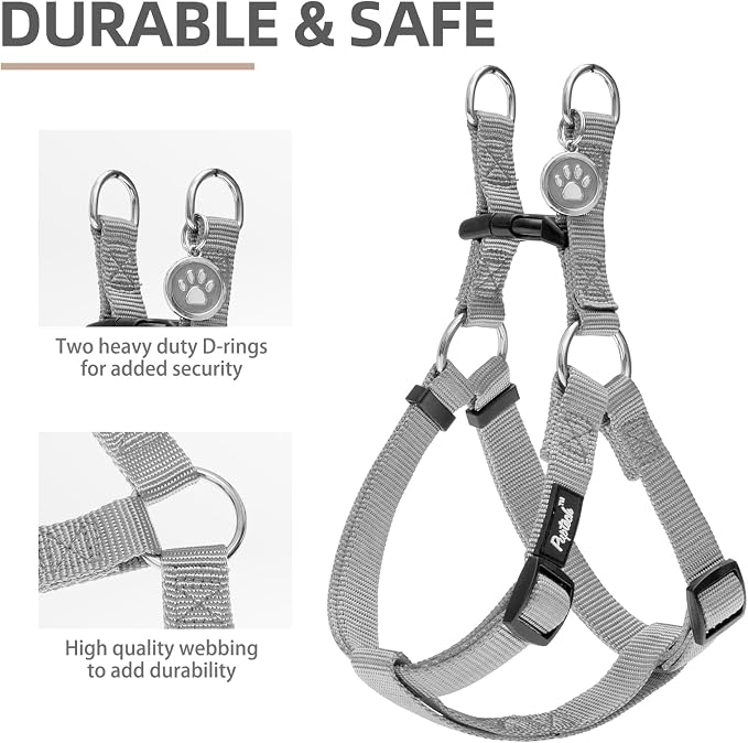 PUPTECK No Pull Dog Harness Soft Adjustable Basic Nylon Step in Puppy Vest - Image 2