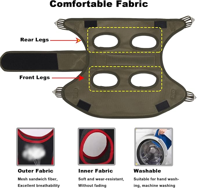 Cat Grooming Hammock Harness for Small Dogs, Pet Hammock Restraint Bag - Image 5