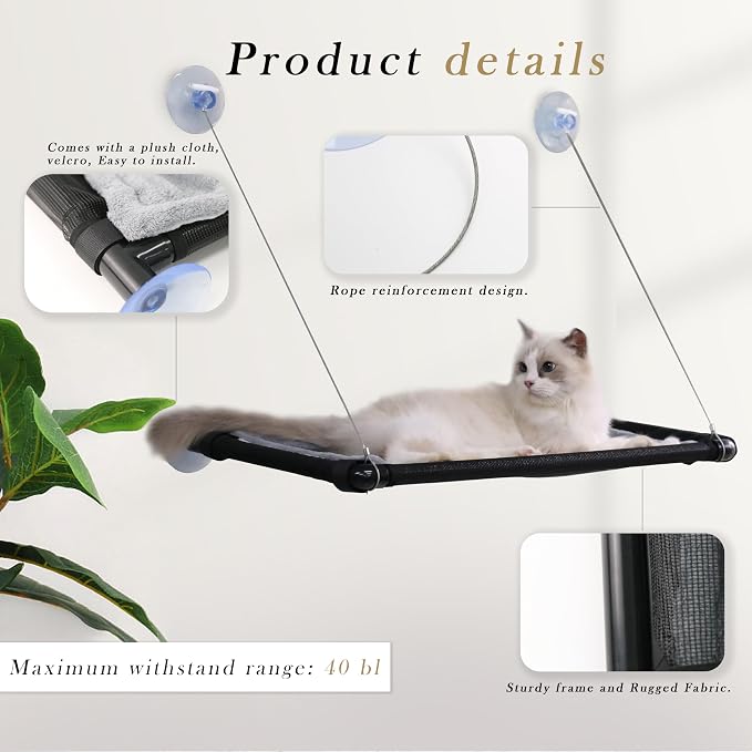 2 Pack Cat Hammock for Window Wall - Image 3