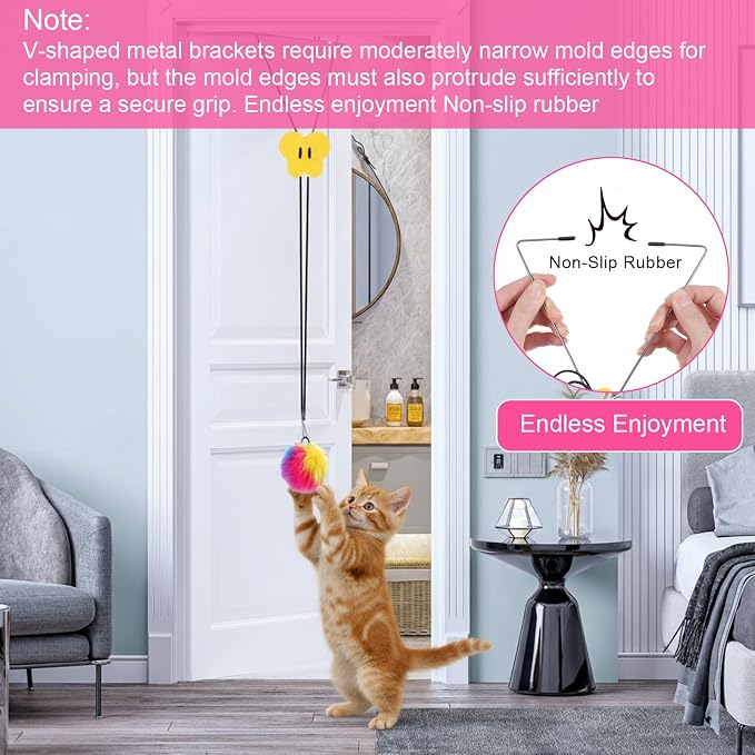 Cat Door Toy Interactive Cat Toys Door Hanging Cats Toys Cat Teaser Toy - Image 7