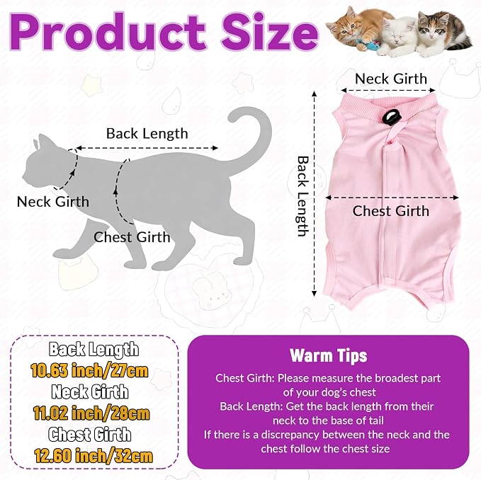 Cat Recovery Suit, Breathable Cat Onesie - Image 2