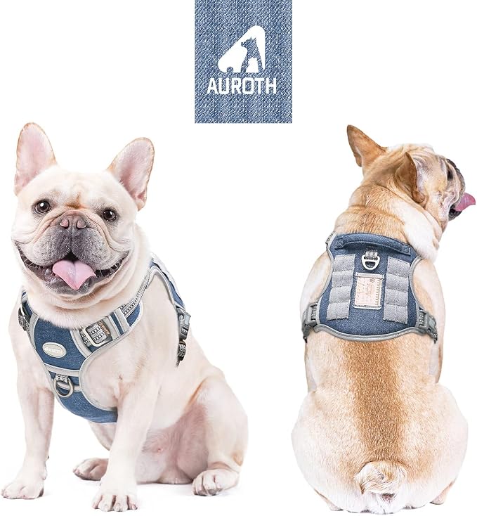 AUROTH Tactical Dog Harness for Small Medium Dogs No Pull Adjustable Pet - Image 2