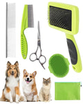 Dog Brush for Shedding Grooming, 6 Pack Long-Pin Brush Set for Long Haired Dog by KUEIOX