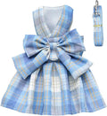 PETCARE Plaid Dog Dress Bow Tie Harness Leash Set by PETCARE
