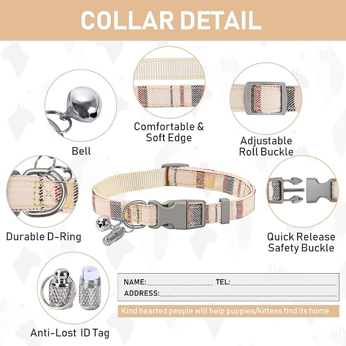GAMUDA Small Dog Harness Collar and Leash Set, Step in No Chock No Pull Soft - Image 4