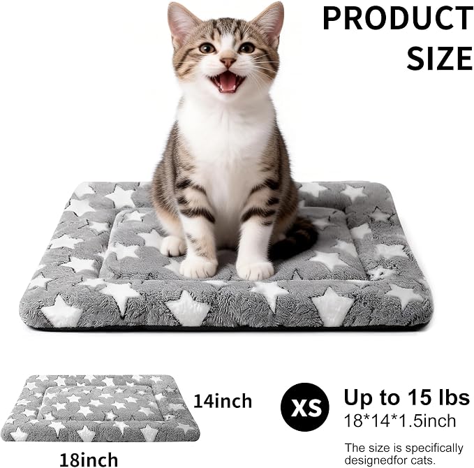 Dog Crate Mat, 4 Piece Reversible Pet Bed, Machine Washable, Small Dogs & Cats - Image 3
