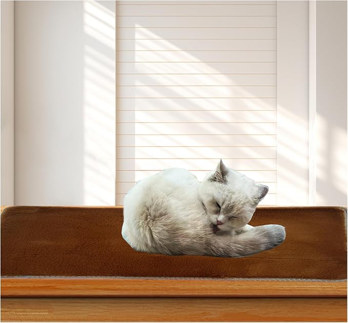 Soft Cat Window Sill Dog Pad Perch, Fluffy Windowsill Dog Pet Mat Pillow Seat by INNOYUMLIN