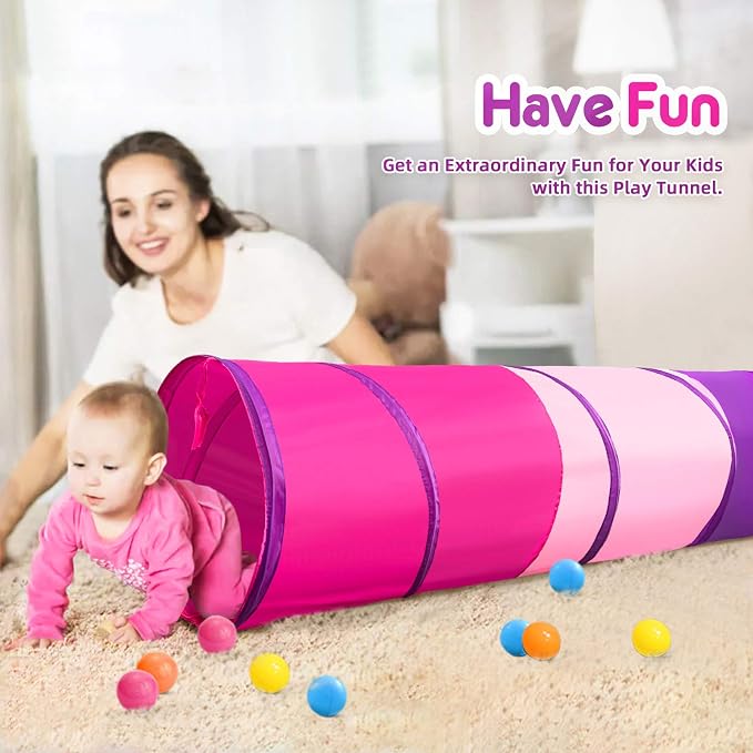 PigPigPen Kids Tunnel for Toddlers, Pop Up Play Tunnel Tent for Babies or Dogs - Image 5
