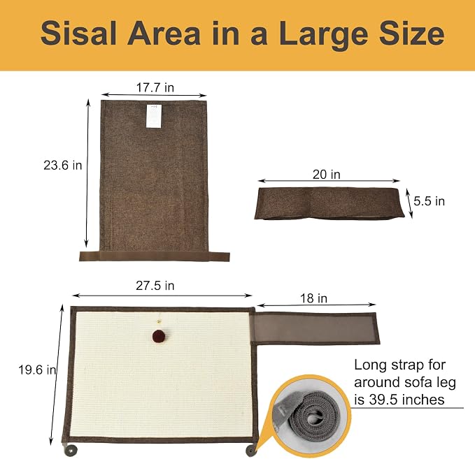 Upgraded Cat Scratch Furniture Protector, Cat Scratch Sofa Arm Sheild - Image 2