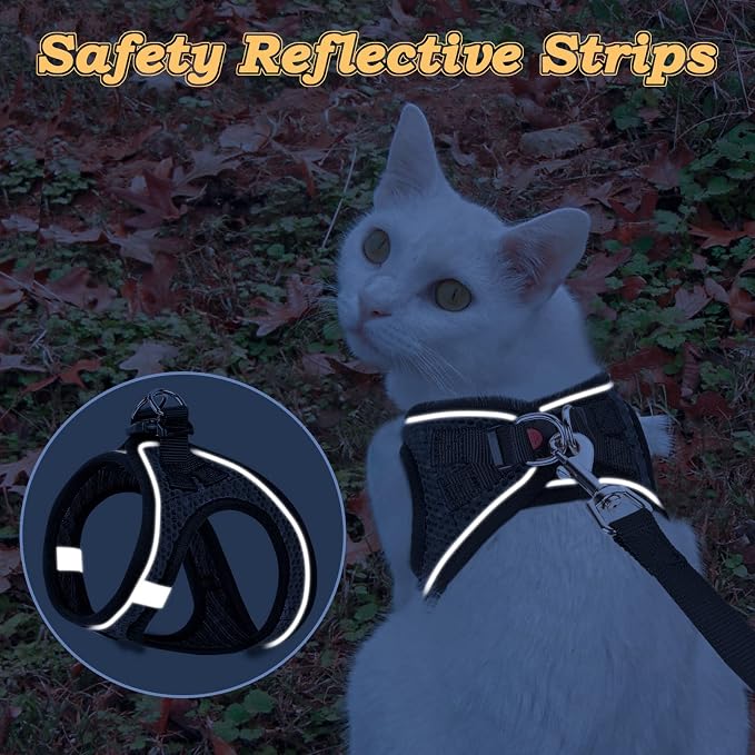 Cat Harness and Leash for Walking Escape Proof, Adjustable Kitten Vest Harness - Image 5