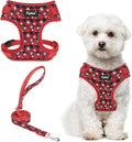 PUPTECK Christmas Small Dog Harness and Leash Set, No Pull Adjustable Puppy Cat by PUPTECK