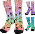 Artsadd Custom Face Socks for Women Men Cat Dog Lovers, Customized Unisex Funny by Artsadd