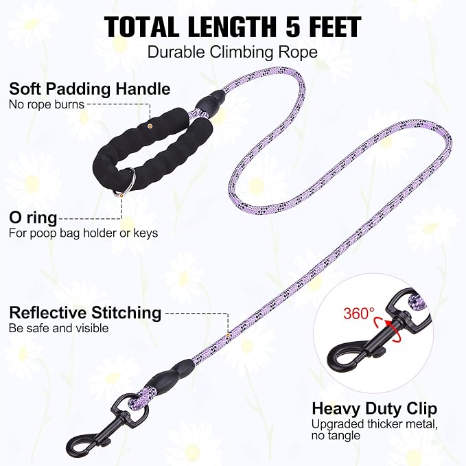 BEAUTYZOO Step in Dog Harness and Leash Set, Floral Pattern Reflective Dog - Image 7