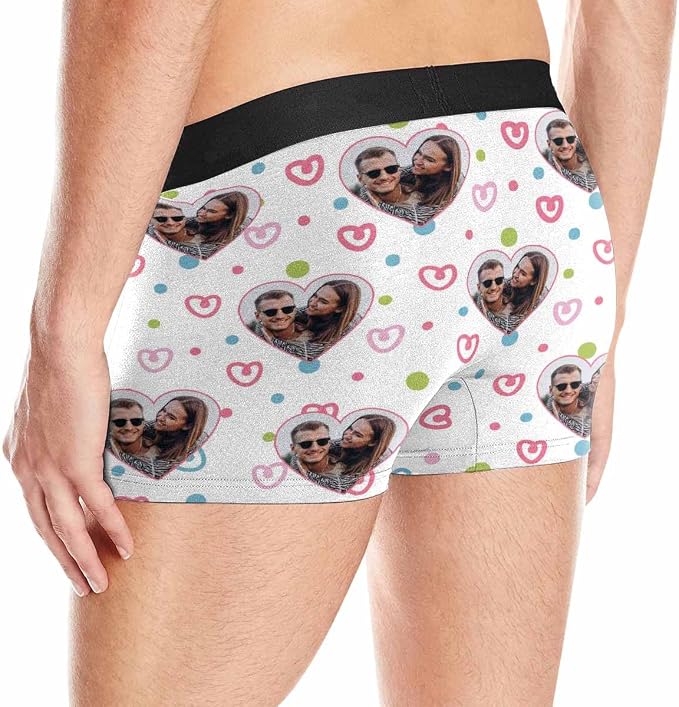 M YESCUSTOM Custom Faces Funny Short Briefs Gift - Image 4