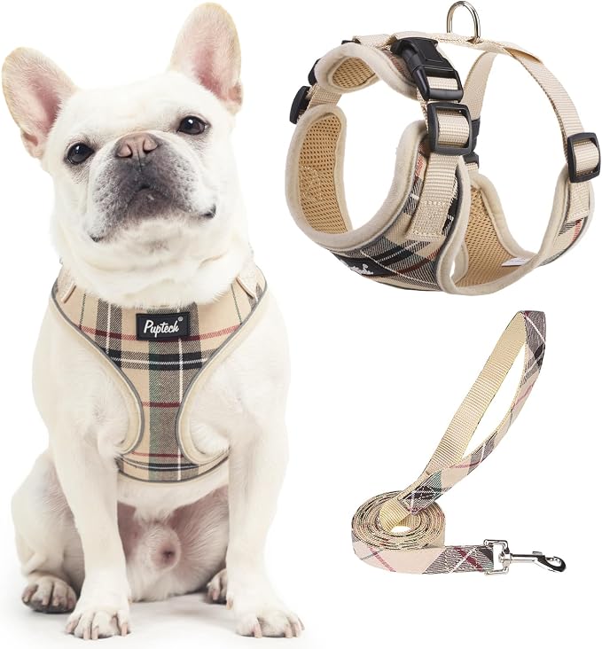 PUPTECK Soft Mesh Dog Harness and Leash Set Pet Puppy Cat Adjustable Reflective by PUPTECK