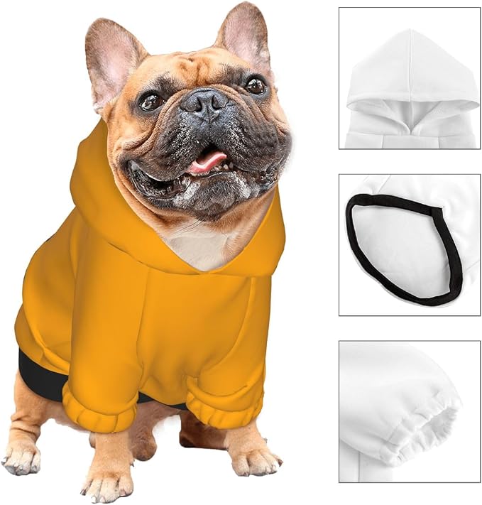 Custom Dog Hoodie for Small Pets, Personalized Photo Text Pet Warm Pullover - Image 3