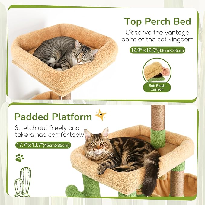 Globlazer Cactus Cat Tree Condo Tower - Image 2