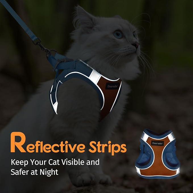 Dooradar Cat Harness and Leash Set, Escape Proof Lightweight Kitten Harness - Image 6