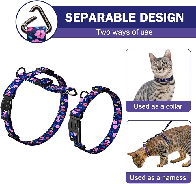 Hikiko Cat Harness and Leash Set Escape Proof Adjustable Walking Travel Cute - Image 3