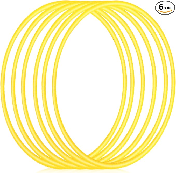 Shappy 6 Pcs Exercise Hoop Detachable Adjustable Plastic Toy Playground Toys by Shappy