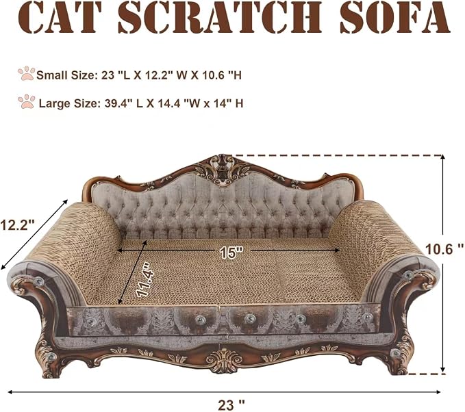Sofa Shaped Scratching Couch, Thick Scratching Cardboard, Lounge Bed - Image 2