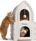 Apasiri Indoor Cat House for 2 Cats: 2-in-1 Double-Deck Cat House, Sturdy and by Apasiri
