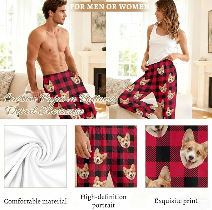 Custom Couple Pajama Pants Sock - Image 6